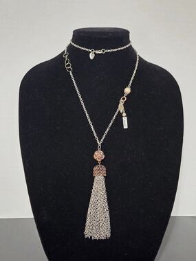 Faith Gold-Tone Tassel Pendant Necklace